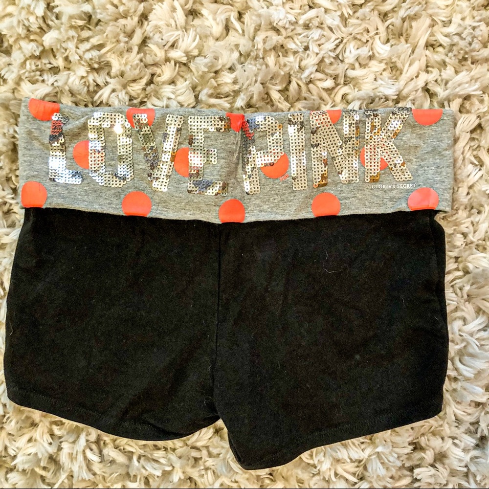 Victoria’s Secret Pink Yoga shorts with sequin
